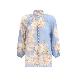 Zimmermann Women Cascadian Blouse With Puff Sleeves